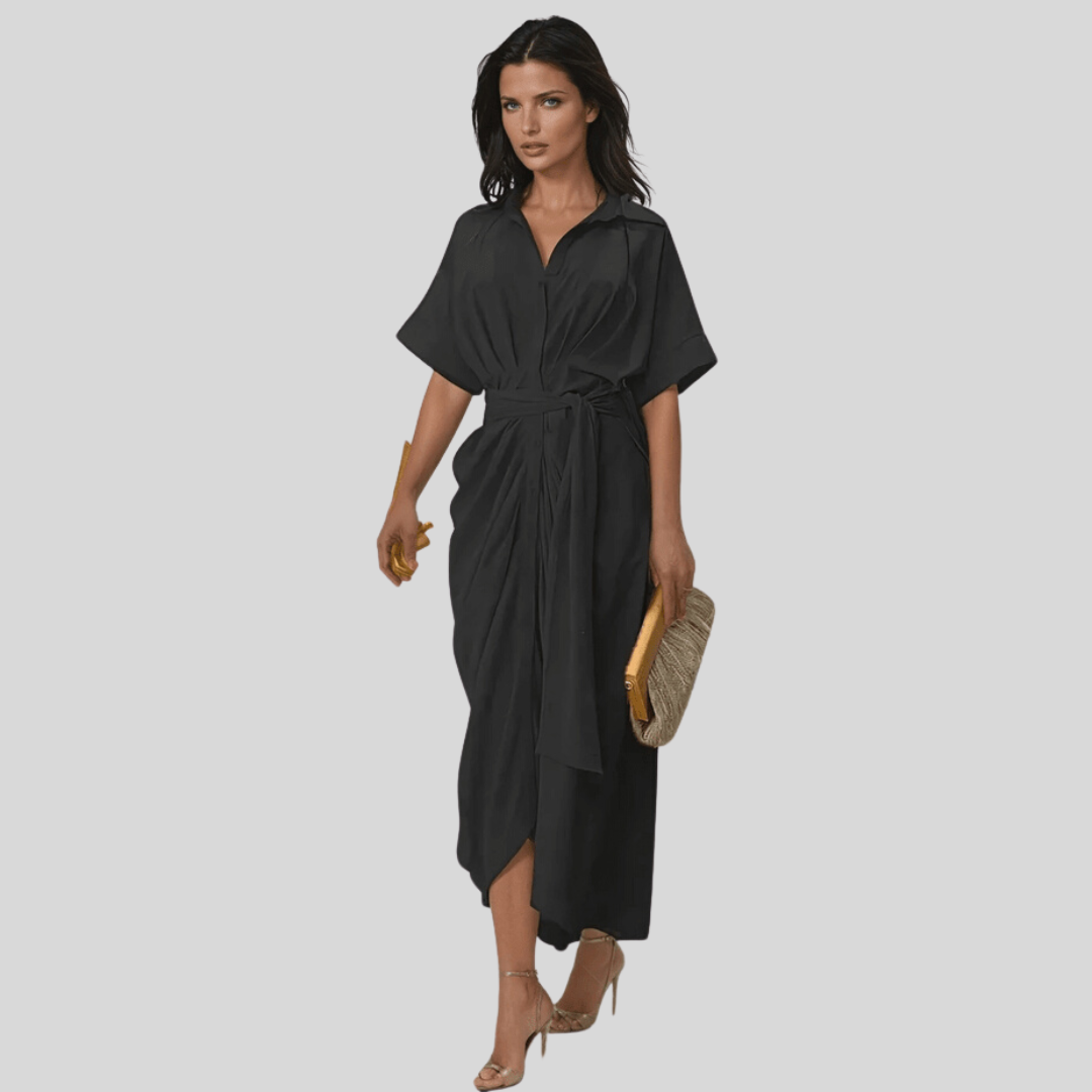 Nina | Elegantiška maxi suknelė su kaspinu