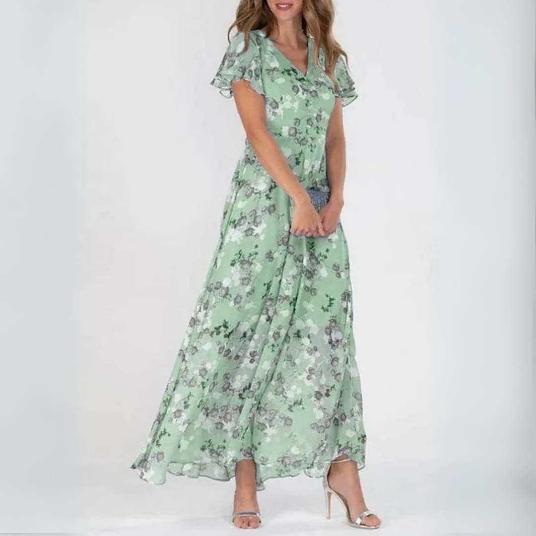 Lenka | Spalvinga Maxi Suknelė