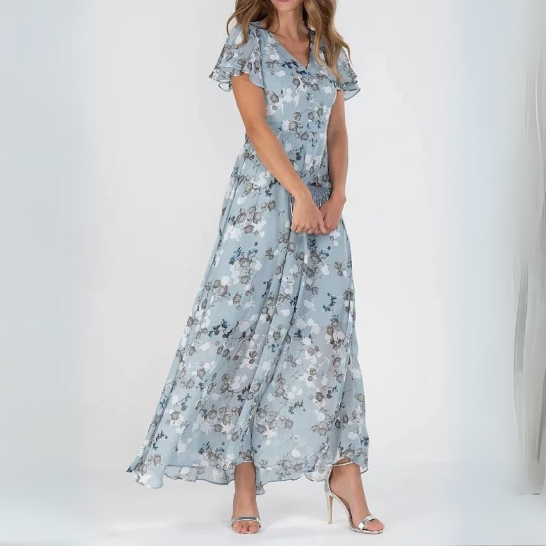 Lenka | Spalvinga Maxi Suknelė