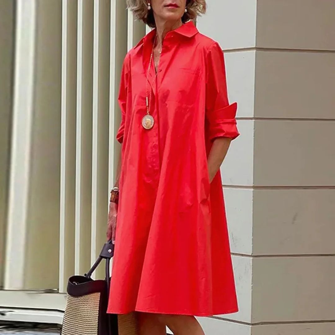 Evelína | Elegantiška polo suknelė iš premium medvilnės
