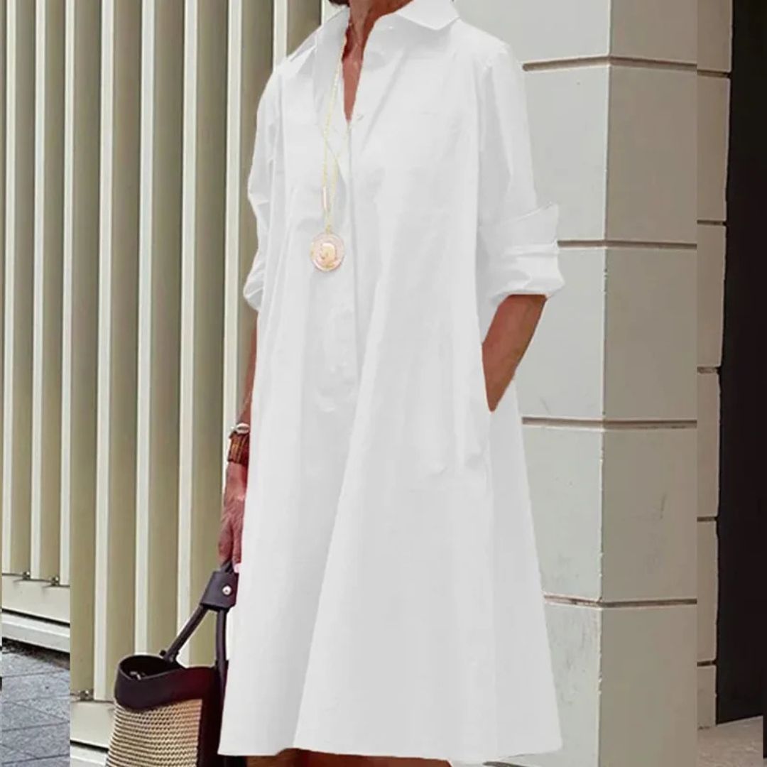 Evelína | Elegantiška polo suknelė iš premium medvilnės