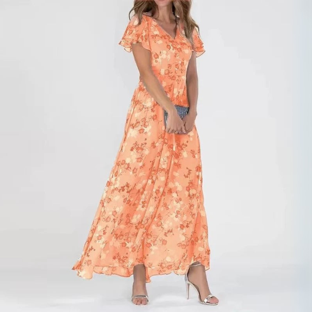 Lenka | Spalvinga Maxi Suknelė