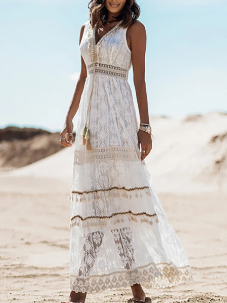 Nina | Prabangus boho suknelė (Beveik išparduota)