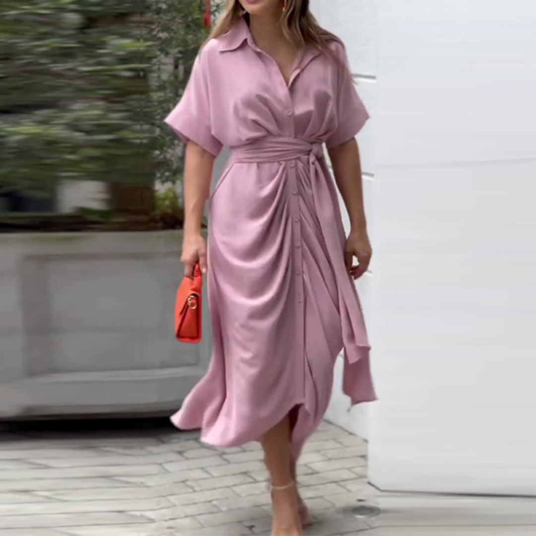 Nina | Elegantiška maxi suknelė su kaspinu