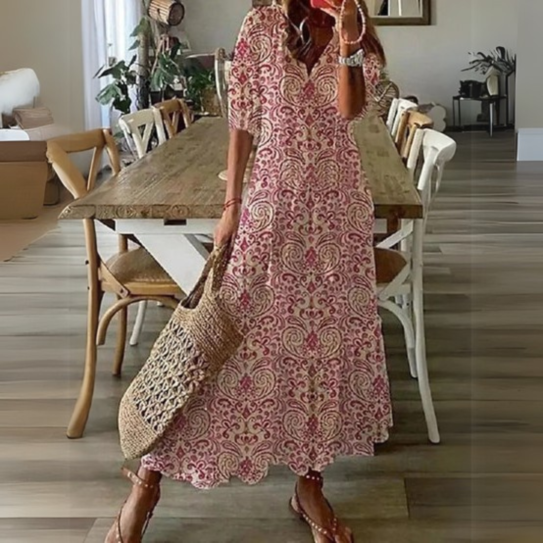 Isabella | Boho Lichotivé Maxi suknelė