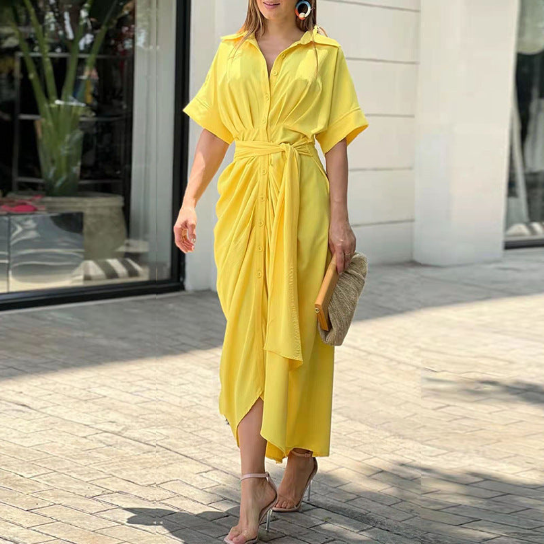 Nina | Elegantiška maxi suknelė su kaspinu