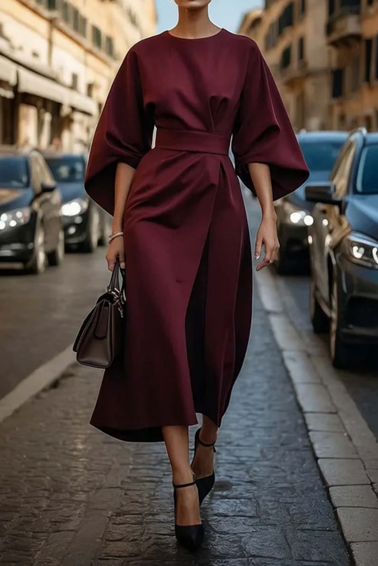 Maria™ | Elegantiška suknelė su raukiniais