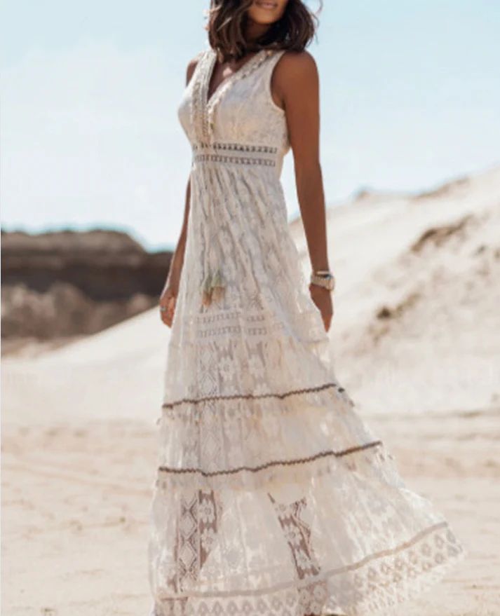 Nina | Prabangus boho suknelė (Beveik išparduota)