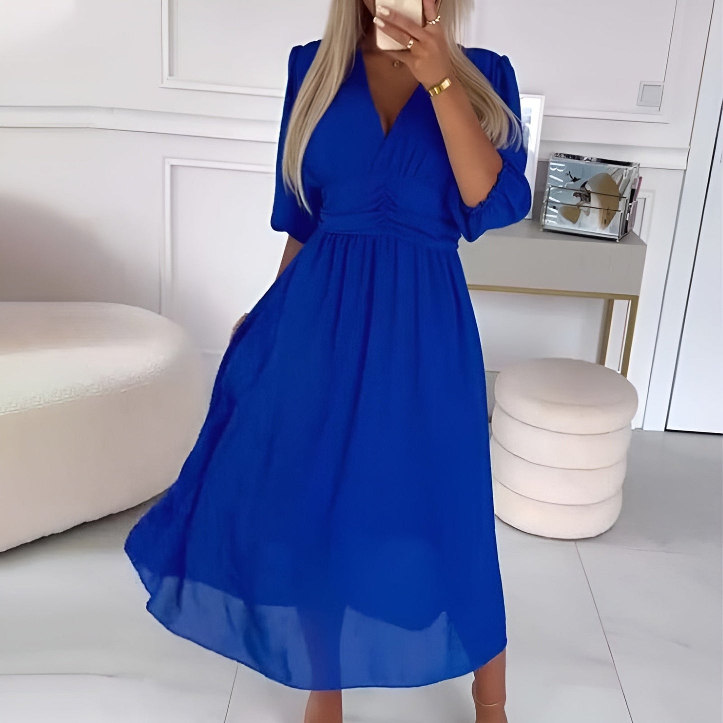 Adéla | Lengva elegantiška šifono suknelė