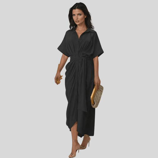 Nina | Elegantiška maxi suknelė su kaspinu