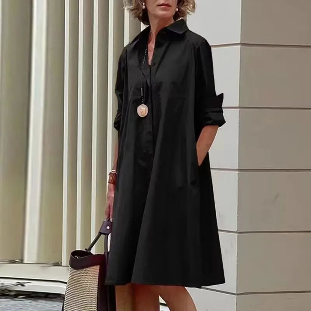 Evelína | Elegantiška polo suknelė iš premium medvilnės
