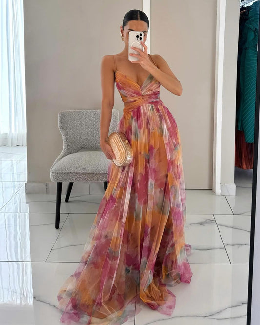 Vaëlia™ | Nuostabi maxi suknelė su gėlių raštu