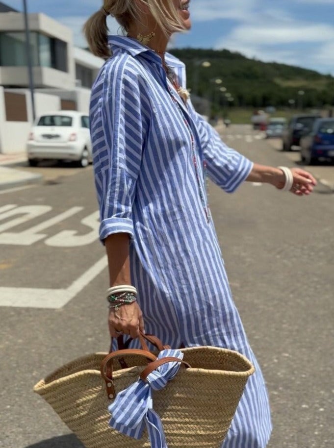 Nikol | Dryžuota marškininė su moderniu kirpimu