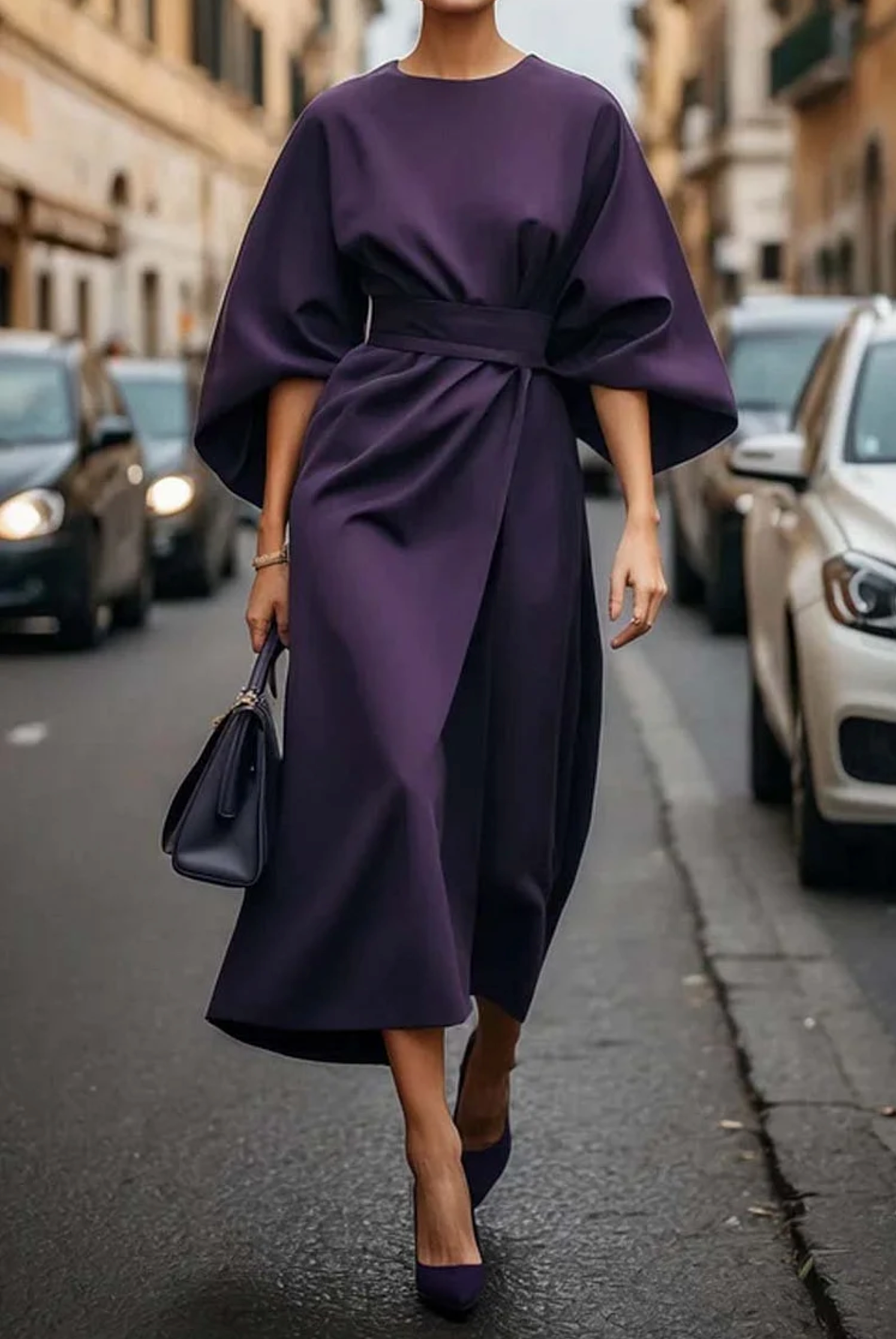 Maria™ | Elegantiška suknelė su raukiniais